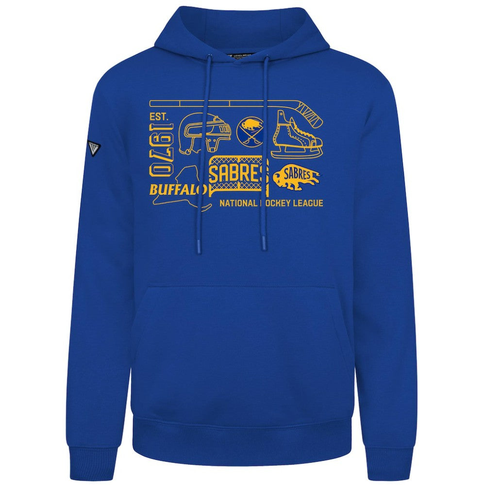 Buffalo Sabres Levelwear Podium Campaign Pullover Hoodie - Royal | US 203092431