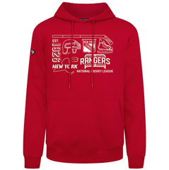 New York Rangers Levelwear Podium Campaign Pullover Hoodie - Red | US 203092435