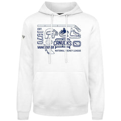Vancouver Canucks Levelwear Podium Campaign Pullover Hoodie - White | US 203092439