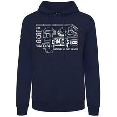 Vancouver Canucks Levelwear Podium Campaign Pullover Hoodie - Navy | US 203092441