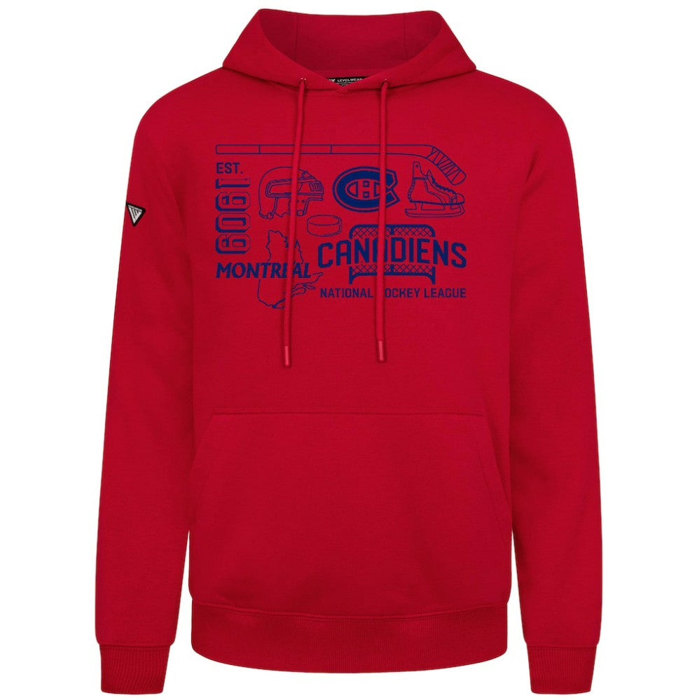 Montreal Canadiens Levelwear Podium Campaign Pullover Hoodie - Red | US 203092450