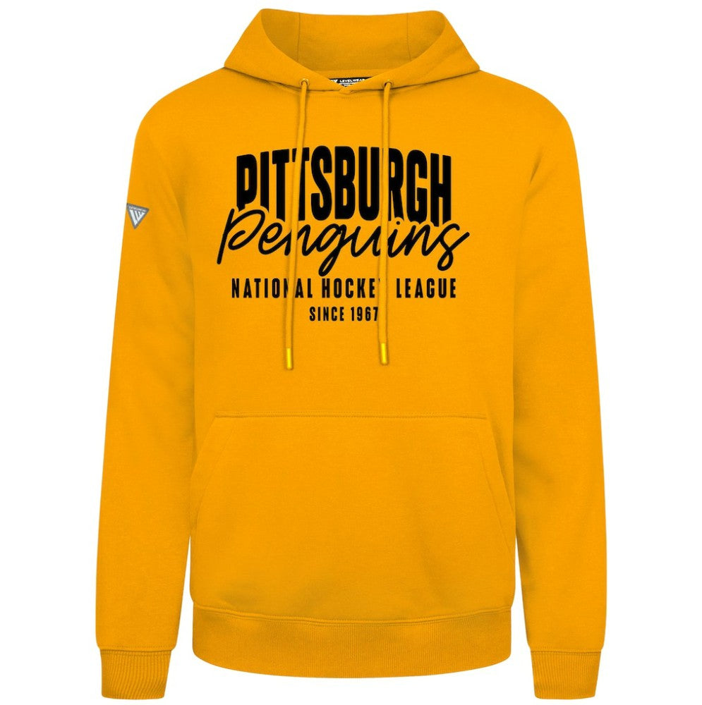 Pittsburgh Penguins Levelwear Podium Response Pullover Hoodie - Gold | US 203092483