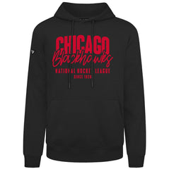 Chicago Blackhawks Levelwear Podium Response Pullover Hoodie - Black | US 203092501