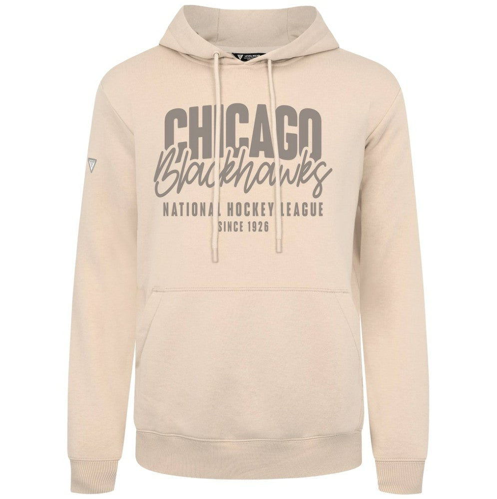 Chicago Blackhawks Levelwear Podium Response Pullover Hoodie - Khaki | US 203092504