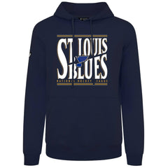 St. Louis Blues Levelwear Podium Powerhouse Pullover Hoodie - Navy | US 203092559