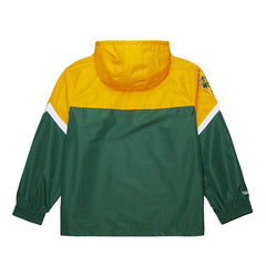 Green Bay Packers Tie Breaker Vintage Logo Lightweight Anorak Half-Zip Windbreaker - Gold/Green Windbreaker