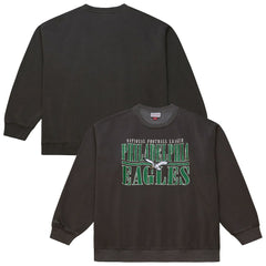 Philadelphia Eagles Downtown Crew Vintage Logo Sweatshirt - Black Sweatshirts