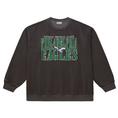 Philadelphia Eagles Downtown Crew Vintage Logo Sweatshirt - Black Sweatshirts
