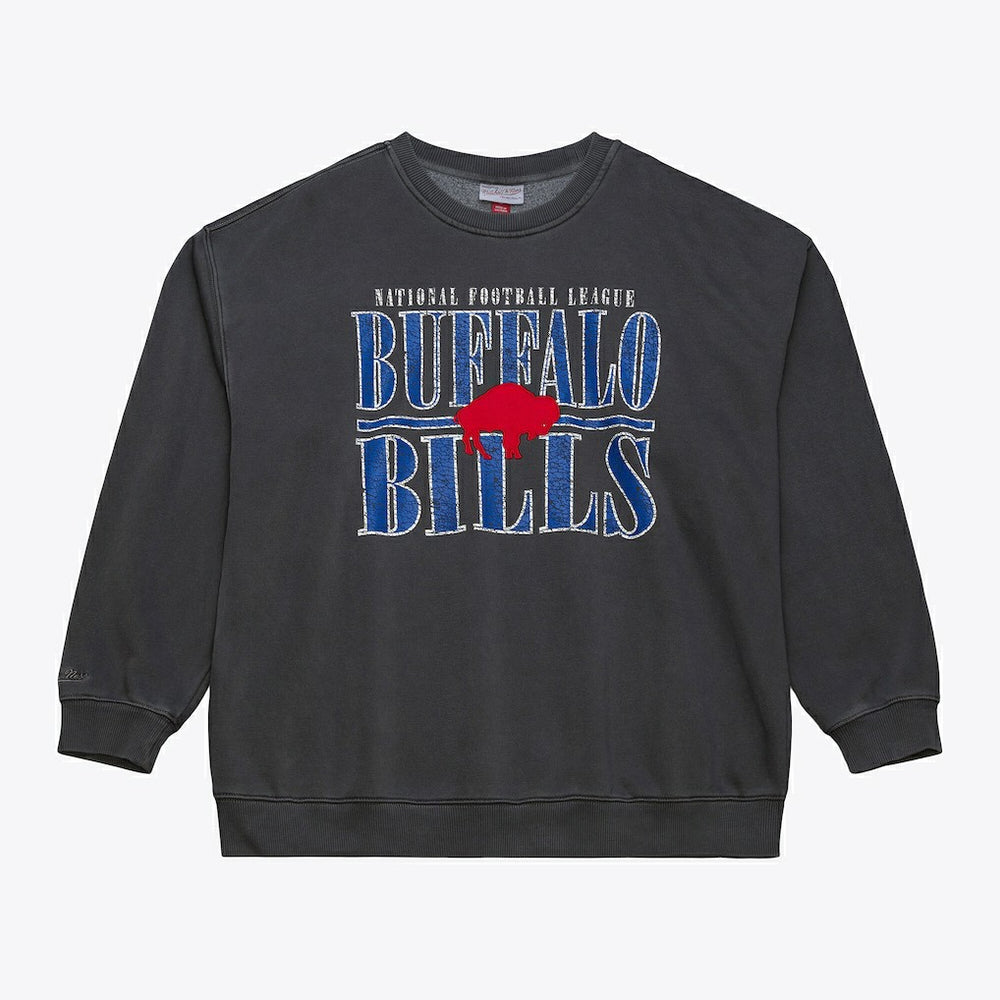 Buffalo Bills Downtown Crew Vintage Logo Sweatshirt - Black Sweatshirts