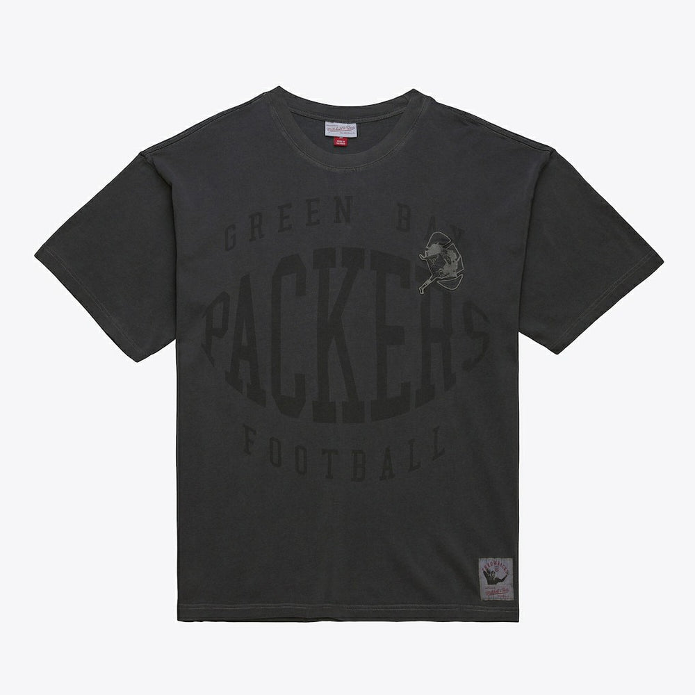 Green Bay Packers Downtown Collection Premium Vintage Logo T-Shirt - Black T-shirts