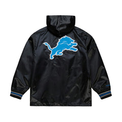 Detroit Lions Downtown Satin Full-Snap Hooded Jacket - Black Jackets