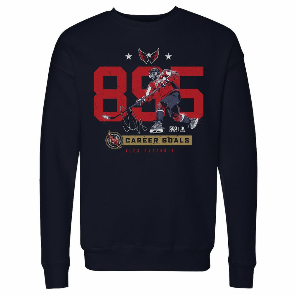 Alexander Ovechkin Washington Capitals 500 Level Number Pullover Sweatshirt - Navy | US 203092825