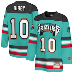 Mike Bibby Memphis Grizzlies Youth Maxxed Out 2.0 Fashion Hockey Jersey Turquoise - Mitchell & Ness