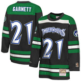 Kevin Garnett Minnesota Timberwolves Youth Maxxed Out 2.0 Fashion Hockey Jersey Black - Mitchell & Ness