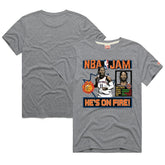 Jalen Brunson New York Knicks Homage Unisex NBA Jam Tri-Blend T-Shirt Gray