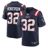 TreVeyon Henderson New England Patriots 2025 NFL Draft Game Jersey - Navy Jerseys