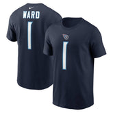 Cameron Ward Tennessee Titans Name & Number T-Shirt - Navy T-shirts