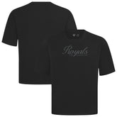 Kansas City Royals Levelwear Ethereal Oversized Luxe Signature Knit T-Shirt - Black T-shirts