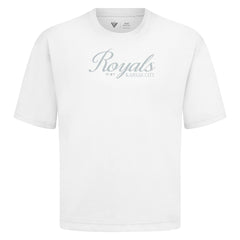 Kansas City Royals Levelwear Ethereal Oversized Luxe Signature Knit T-Shirt - White T-shirts