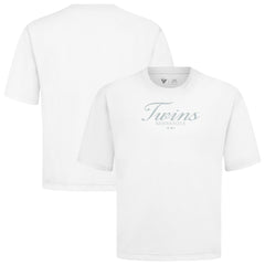Minnesota Twins Levelwear Ethereal Oversized Luxe Signature Knit T-Shirt - White T-shirts
