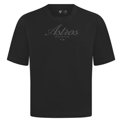 Houston Astros Levelwear Ethereal Oversized Luxe Signature Knit T-Shirt - Black T-shirts