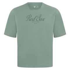 Boston Red Sox Levelwear Ethereal Oversized Luxe Signature Knit T-Shirt - Green T-shirts
