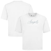 Los Angeles Angels Levelwear Ethereal Oversized Luxe Signature Knit T-Shirt - White T-shirts