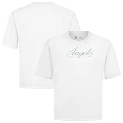 Los Angeles Angels Levelwear Ethereal Oversized Luxe Signature Knit T-Shirt - White T-shirts