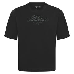 Athletics Levelwear Ethereal Oversized Luxe Signature Knit T-Shirt - Black T-shirts
