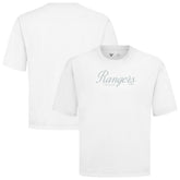 Texas Rangers Levelwear Ethereal Oversized Luxe Signature Knit T-Shirt - White T-shirts