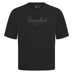 Arizona Diamondbacks Levelwear Ethereal Oversized Luxe Signature Knit T-Shirt - Black T-shirts
