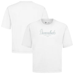 Arizona Diamondbacks Levelwear Ethereal Oversized Luxe Signature Knit T-Shirt - White T-shirts