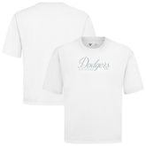 Los Angeles Dodgers Levelwear Ethereal Oversized Luxe Signature Knit T-Shirt - White T-shirts