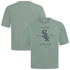 Chicago White Sox Levelwear Crossway Oversized Luxe Signature Knit T-Shirt - Green T-shirts