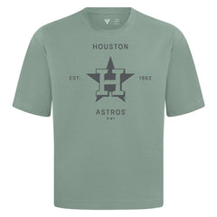 Houston Astros Levelwear Crossway Oversized Luxe Signature Knit T-Shirt - Green T-shirts