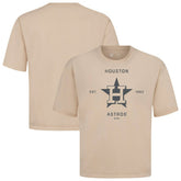 Houston Astros Levelwear Crossway Oversized Luxe Signature Knit T-Shirt - Khaki T-shirts