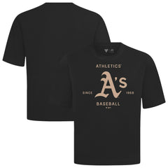 Athletics Levelwear Crossway Oversized Luxe Signature Knit T-Shirt - Black T-shirts