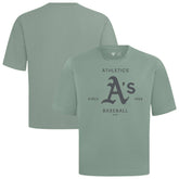 Athletics Levelwear Crossway Oversized Luxe Signature Knit T-Shirt - Green T-shirts