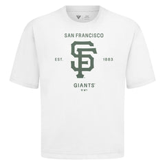 San Francisco Giants Levelwear Crossway Oversized Luxe Signature Knit T-Shirt - White T-shirts