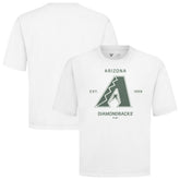 Arizona Diamondbacks Levelwear Crossway Oversized Luxe Signature Knit T-Shirt - White T-shirts