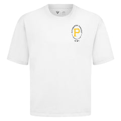Pittsburgh Pirates Levelwear Signet Oversized Luxe Signature Knit T-Shirt - White T-shirts