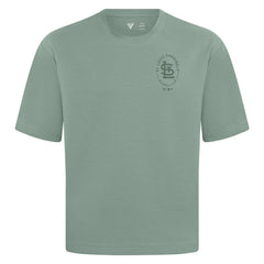 St. Louis Cardinals Levelwear Signet Oversized Luxe Signature Knit T-Shirt - Green T-shirts
