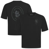 St. Louis Cardinals Levelwear Signet Oversized Luxe Signature Knit T-Shirt - Black T-shirts
