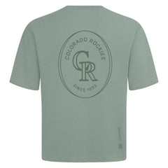 Colorado Rockies Levelwear Signet Oversized Luxe Signature Knit T-Shirt - Green T-shirts