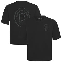 Cleveland Guardians Levelwear Signet Oversized Luxe Signature Knit T-Shirt - Black T-shirts