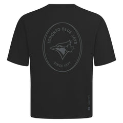Toronto Blue Jays Levelwear Signet Oversized Luxe Signature Knit T-Shirt - Black T-shirts