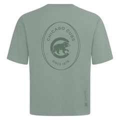 Chicago Cubs Levelwear Signet Oversized Luxe Signature Knit T-Shirt - Green T-shirts