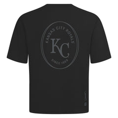 Kansas City Royals Levelwear Signet Oversized Luxe Signature Knit T-Shirt - Black T-shirts