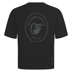 Baltimore Orioles Levelwear Signet Oversized Luxe Signature Knit T-Shirt - Black T-shirts