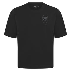 Minnesota Twins Levelwear Register Oversized Luxe Signature Knit T-Shirt - Black T-shirts